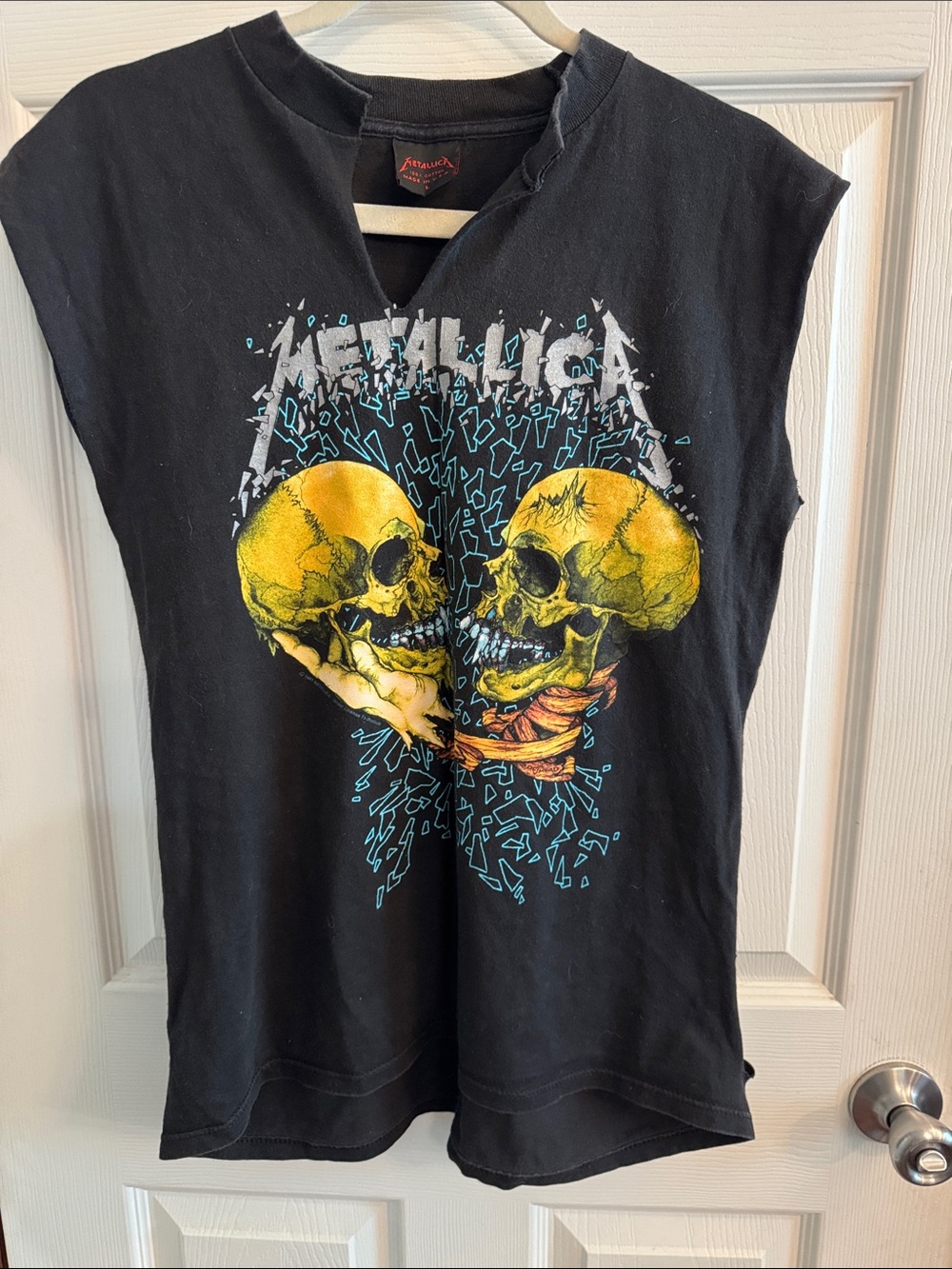 Vintage! Metallica Black Sleeveless Skull Graphic Tee 1991